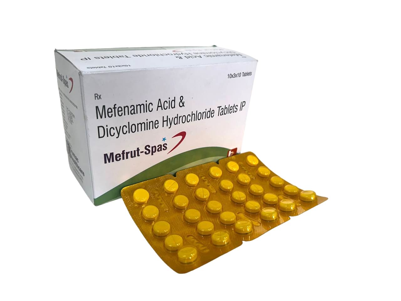 Mefrut-Spas Tablet — Mefenamic Acid 250 mg + Dicyclomine HCL 10 mg from Trumac Healthcare PCD Pharma Franchise India