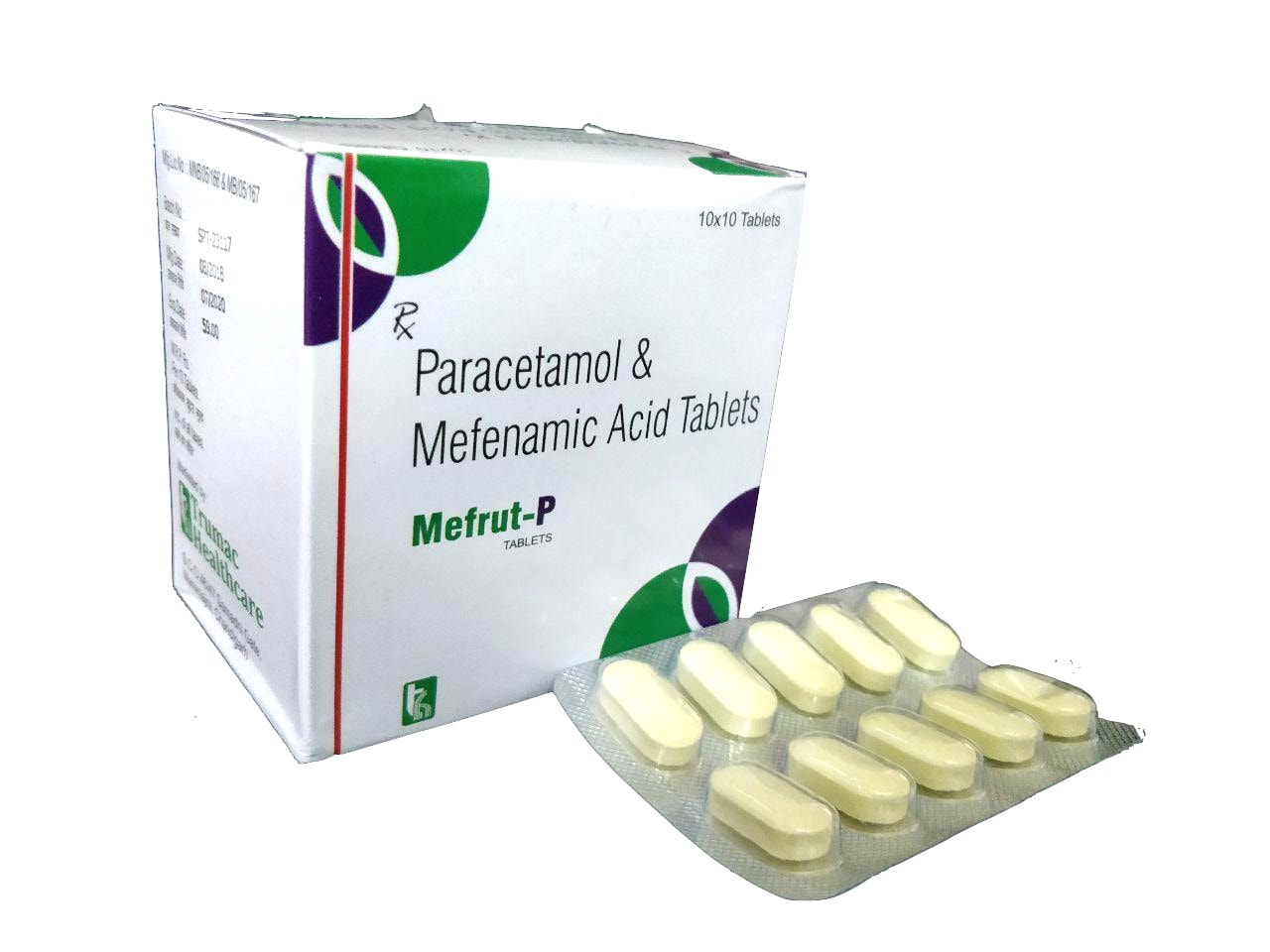 Mefrut-P Tablet (500/325) — Mefenamic Acid 500 mg + Paracetamol 325 mg from Trumac Healthcare PCD Pharma Franchise India