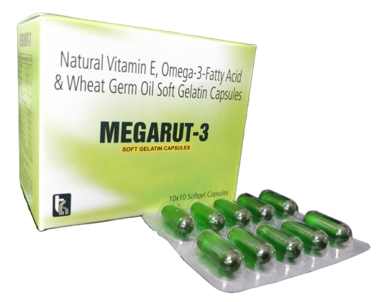 Natural Vitamin E 400 I.U + Omega 3 Fatty Acid 30 mg + Wheat Germ Oil 100 mg (IN FOOD) Softgel — manufactured by Trumac Healthcare