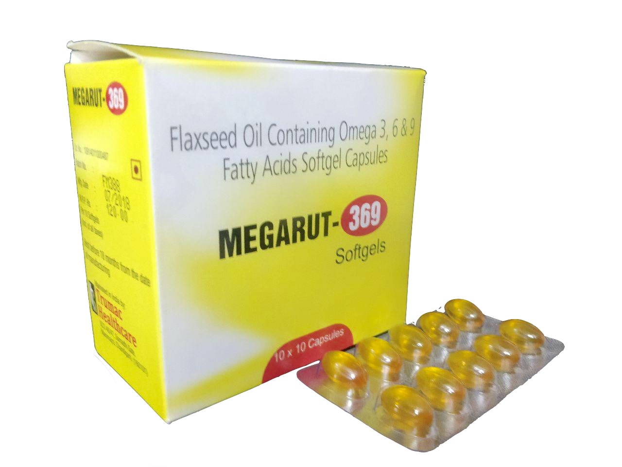 Megarut-3 Softgel — Natural Vitamin E 400 I.U. + Omega 3 Fatty Acid 30 mg + Co-Nutrients from Trumac Healthcare PCD Pharma Franchise India