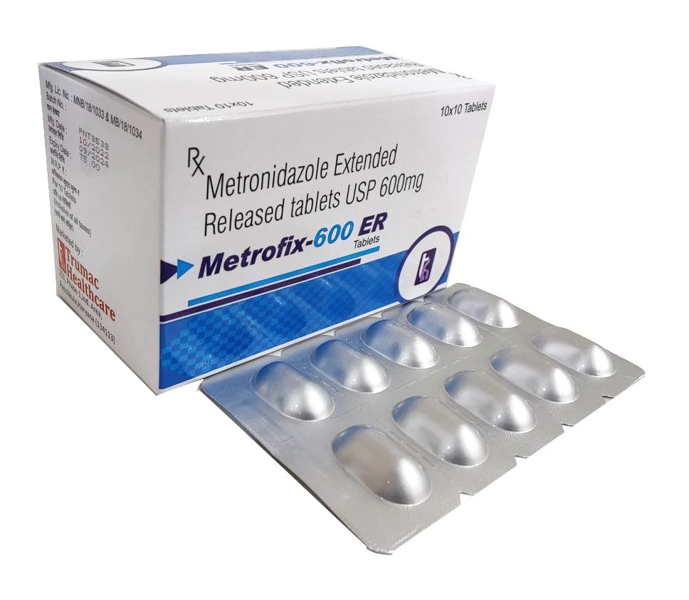 Metrofix-600 ER Tablet — Metronidazole 600 mg (Extended Release) from Trumac Healthcare PCD Pharma Franchise India