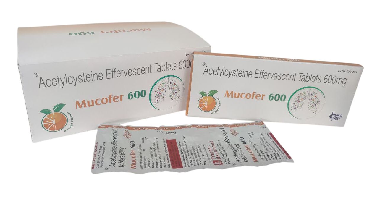 Mucofer-600 Effervescent — N-Acetylcysteine 600 mg from Trumac Healthcare PCD Pharma Franchise India