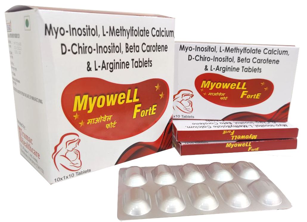Myowell-Forte Tablet — Myo-Inositol 1 g + D-Chiro Inositol 27.6 mg from Trumac Healthcare PCD Pharma Franchise India