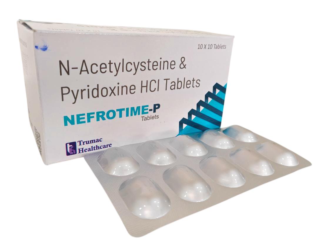 Nefrotime-P Tablet — N-Acetylcysteine 300 mg + Pyridoxine 50 mg from Trumac Healthcare PCD Pharma Franchise India