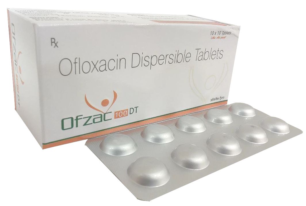 Ofloxacin 100 mg Dispersible Tab Tablet — manufactured by Trumac Healthcare