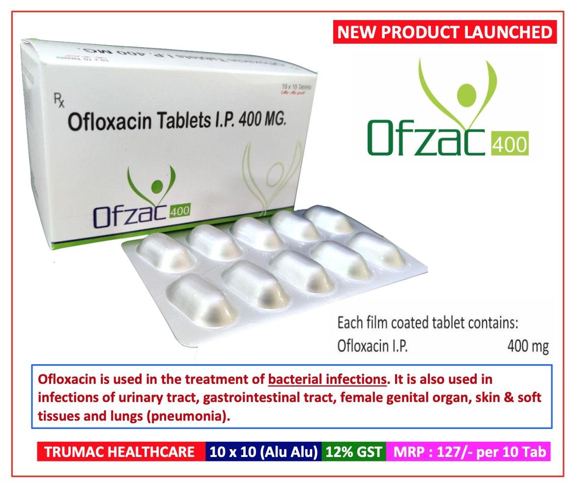 Ofloxacin 400 mg Tablet — manufactured by Trumac Healthcare