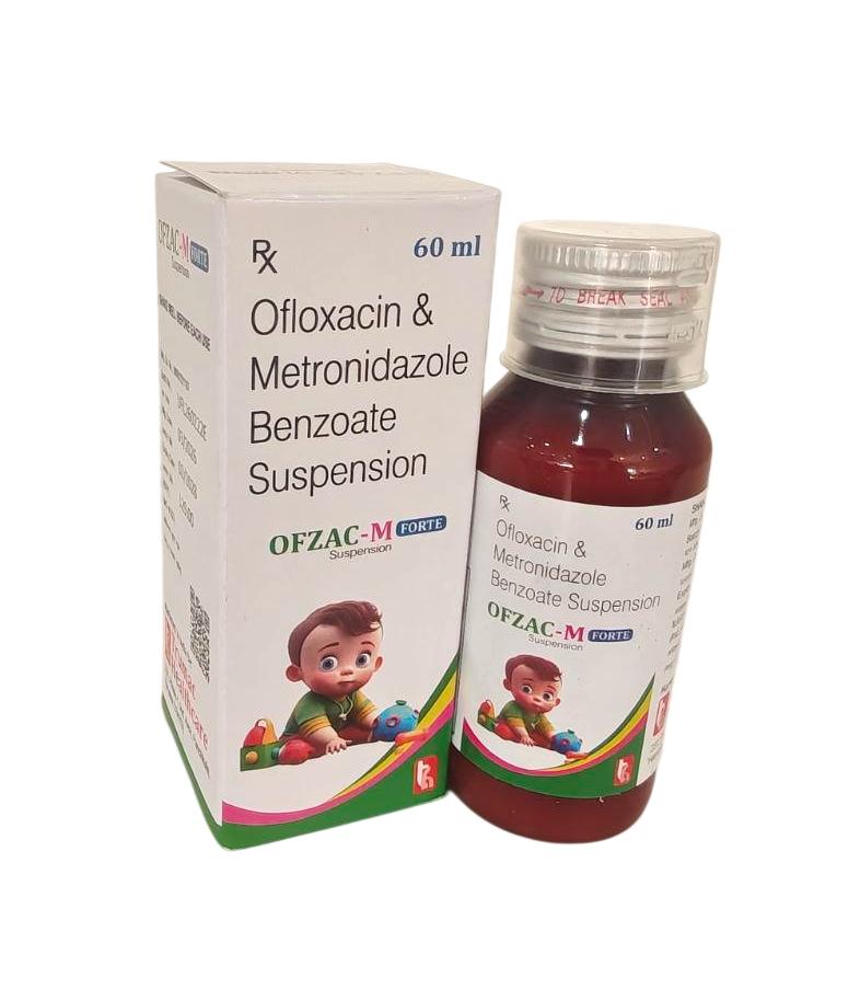 Ofzac-M Forte Suspension — Ofloxacin 100 mg/5ml + Metronidazole 200 mg/5ml from Trumac Healthcare PCD Pharma Franchise India