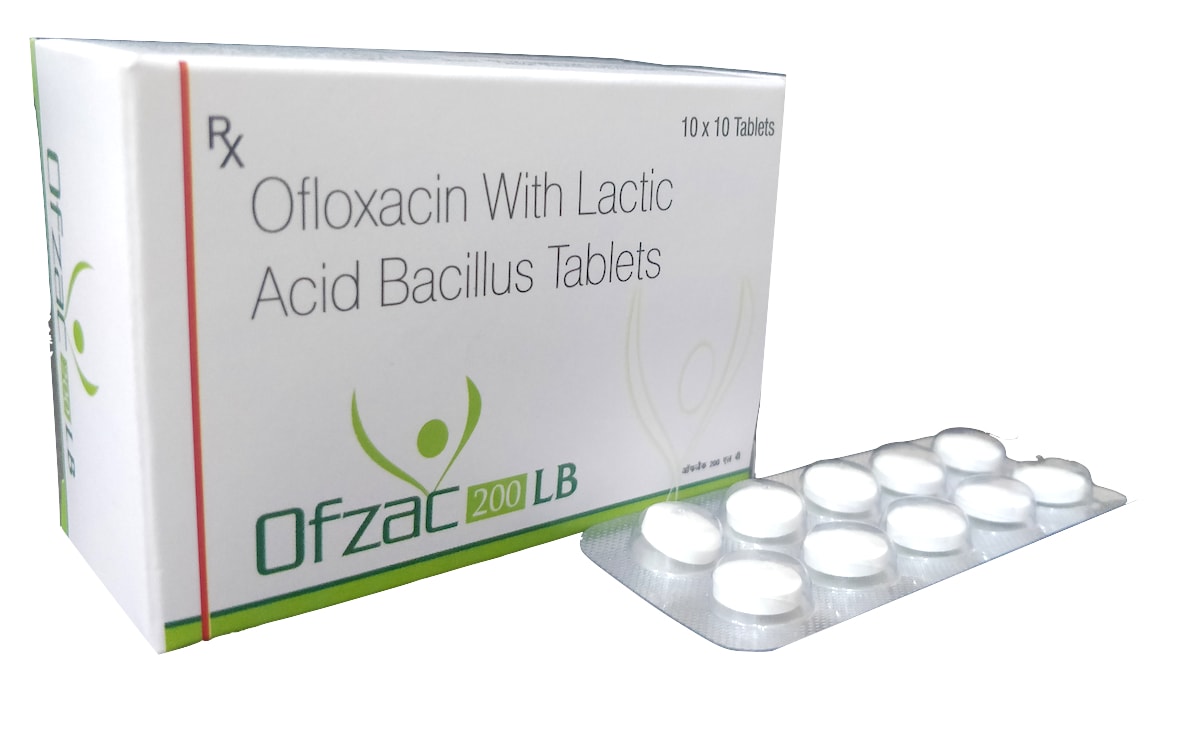 Ofzac-200 LB Tablet — Ofloxacin 200 mg + Lactic Acid Bacillus 2 billion spores from Trumac Healthcare PCD Pharma Franchise India