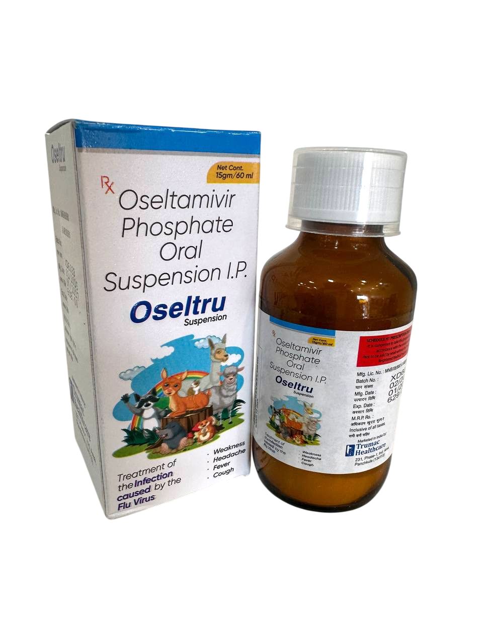 Oseltamivir 12 mg/ml (60 mg / 5 ml) Suspension Suspension — manufactured by Trumac Healthcare
