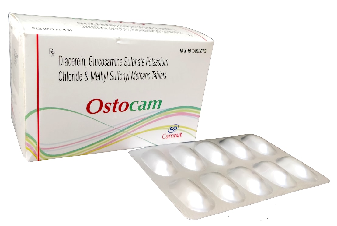 Diacerein 50 mg + Glucosamine Sulphate 750 mg + Msm 250 mg. Tablet — manufactured by Trumac Healthcare