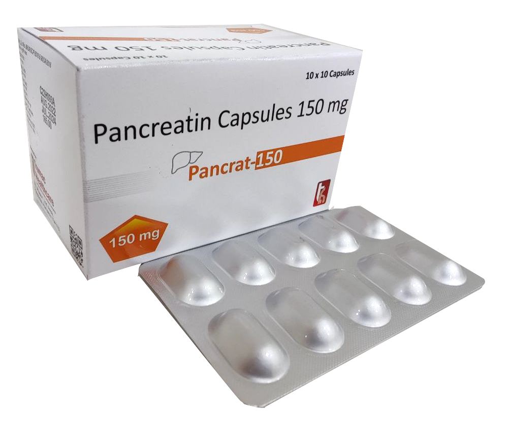 Pancrat-150 Capsule — Pancreatin 150 mg from Trumac Healthcare PCD Pharma Franchise India