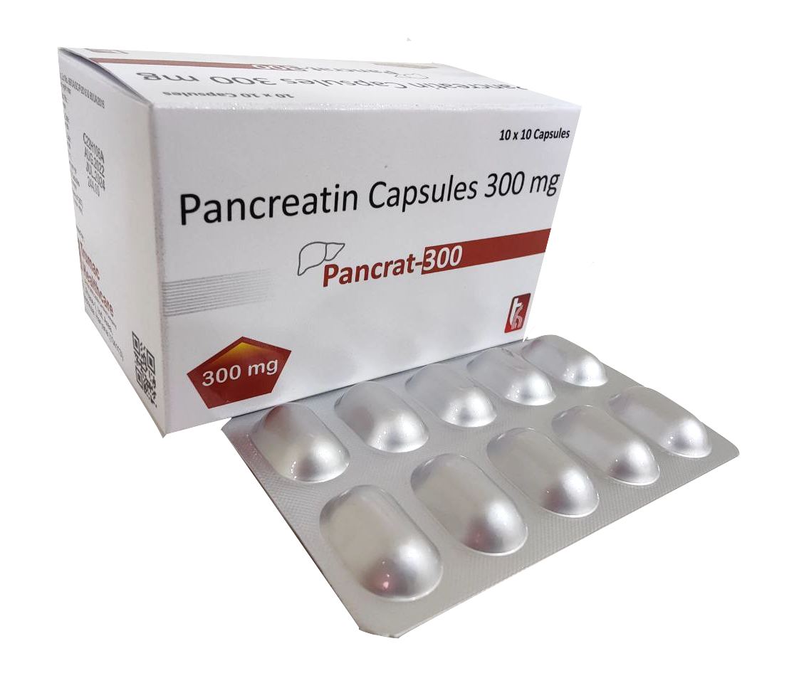 Pancrat-300 Capsule — Pancreatin 300 mg from Trumac Healthcare PCD Pharma Franchise India