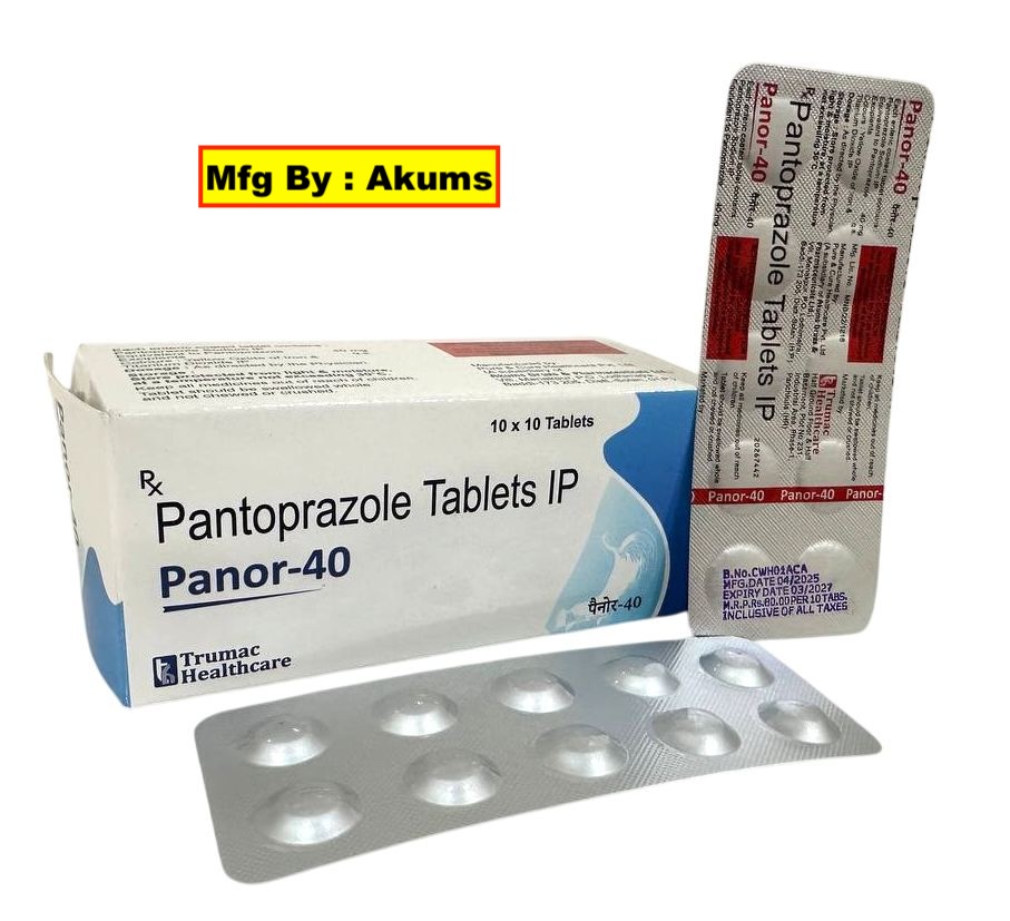Panor-40 Tablet (Akums) — Pantoprazole 40 mg from Trumac Healthcare PCD Pharma Franchise India