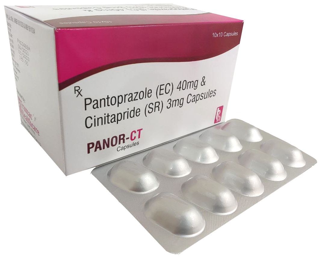 Panor-CT Capsule — Pantoprazole 40 mg + Cinitapride 3 mg from Trumac Healthcare PCD Pharma Franchise India