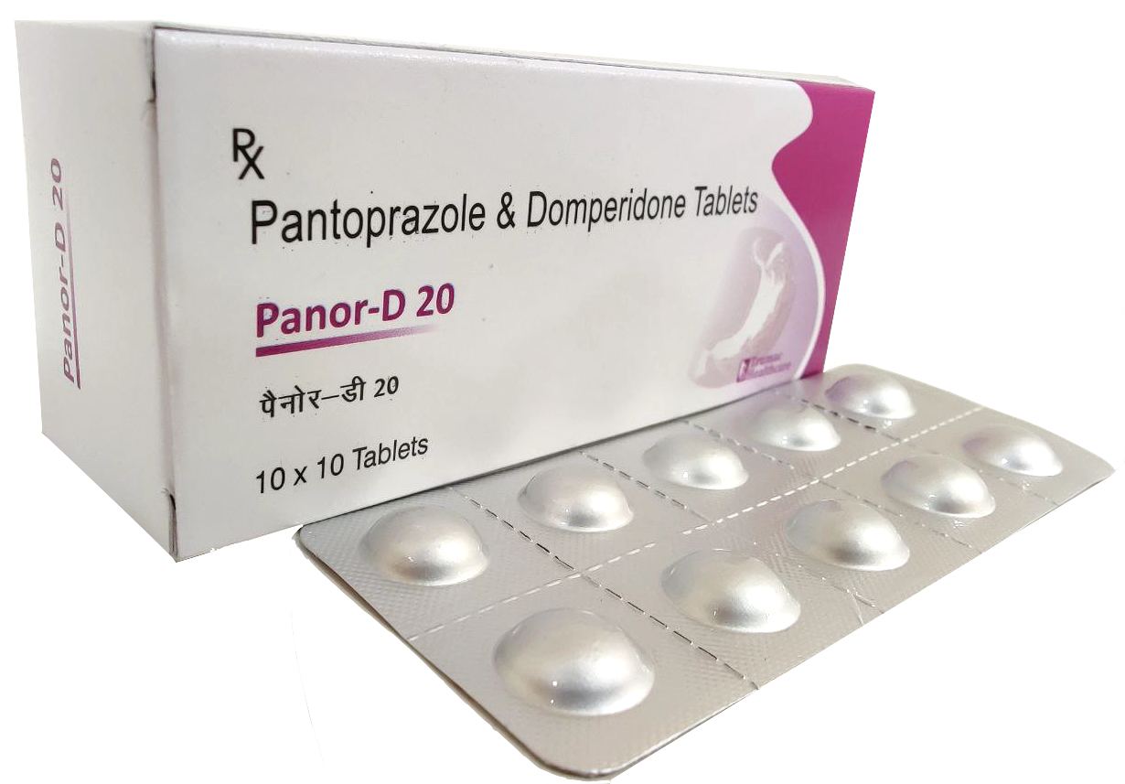 Panor-D 20 Tablet — Pantoprazole 20 mg + Domperidone 10 mg from Trumac Healthcare PCD Pharma Franchise India