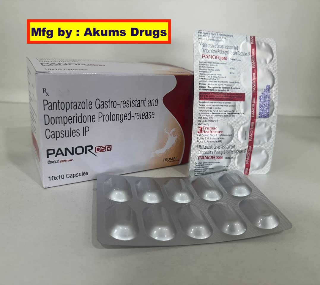 Panor-DSR (Akums) — Pantoprazole 40 mg + Domperidone 30 mg (SR) from Trumac Healthcare PCD Pharma Franchise India