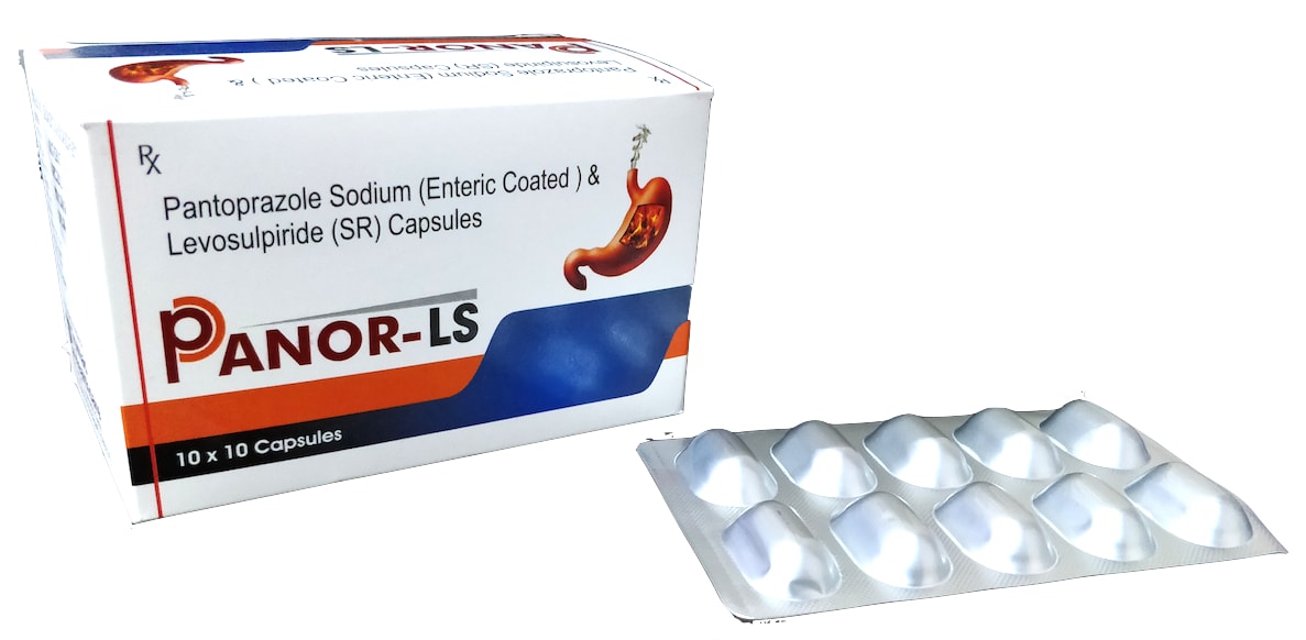 Panor-LS Capsule — Pantoprazole 40 mg + Levosulpiride 75 mg from Trumac Healthcare PCD Pharma Franchise India