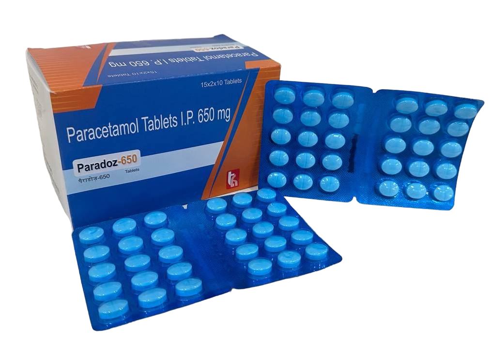 Paradoz-650 Tablet (20×15) — Paracetamol 650 mg from Trumac Healthcare PCD Pharma Franchise India