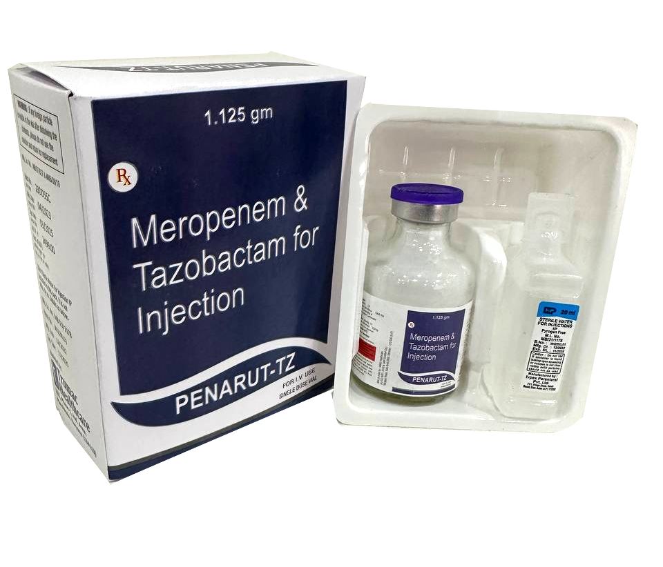 Meropenem-1gm + Tazobactum 125 mg (Inj) Injection — manufactured by Trumac Healthcare