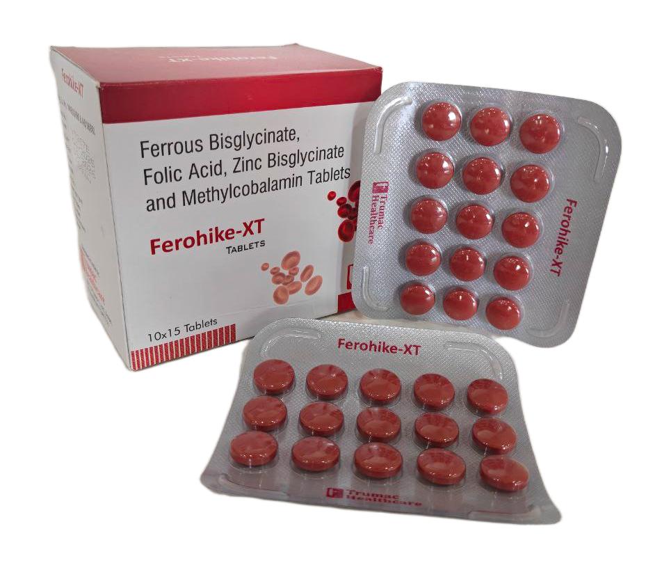 Ferrous Bisglycinate 60 mg + Folic 1 mg + Zinc Bisglycinate 15 mg + Methylcobalamin 500 mcg (In Drug) Tablet — manufactured by Trumac Healthcare