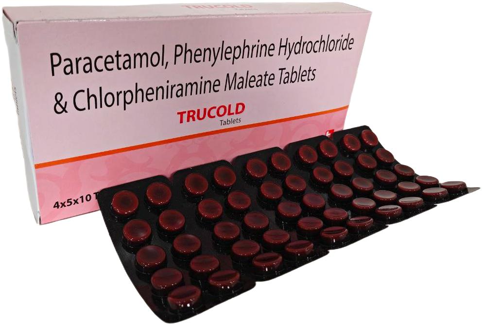 Paracetamol 500 mg, Phenylephrine HCl 10 mg and Chlorpheniramine Maleate 2 mg Tablet — manufactured by Trumac Healthcare