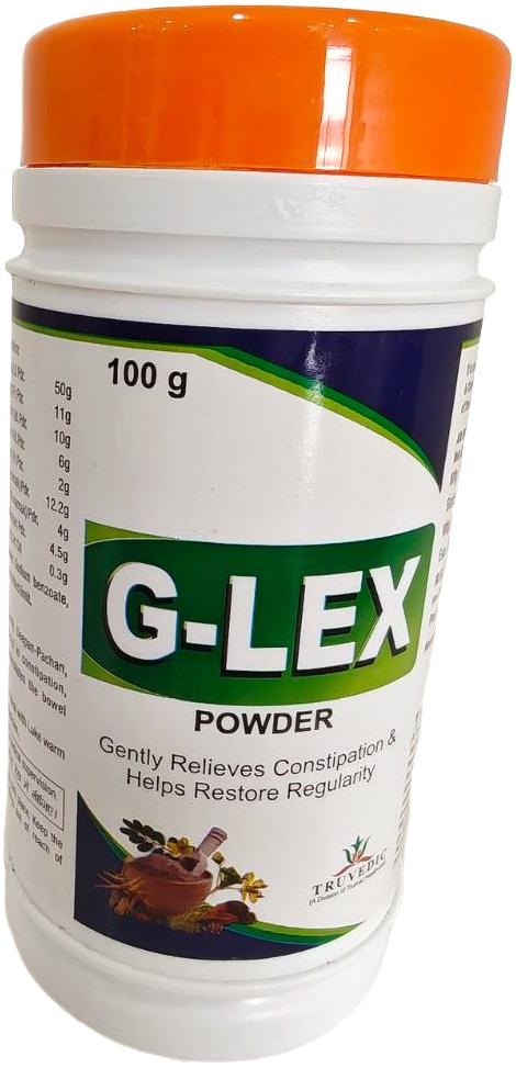G-Lex Laxative Powder — Ispaghula Husk + Senna + Triphala + Sonamukhi Herbal Blend from Trumac Healthcare PCD Pharma Franchise India
