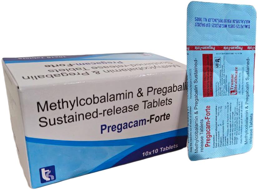 Pregacam-Forte SR Tablet — Pregabalin 75 mg + Methylcobalamin 1500 mcg (SR) from Trumac Healthcare PCD Pharma Franchise India
