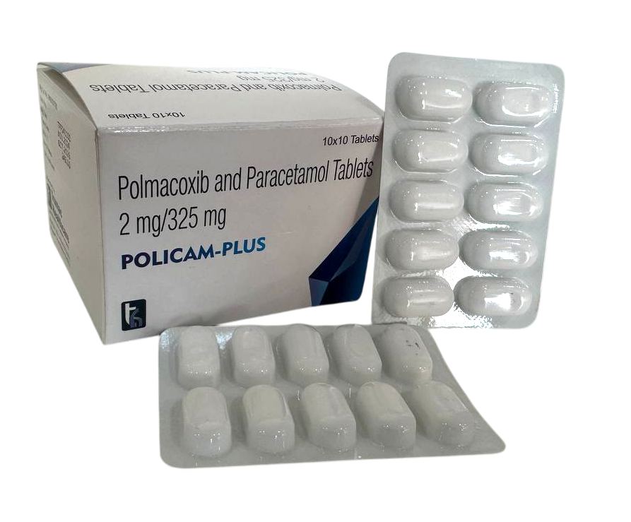 Policam-Plus Tablet (Hetero) — Polmacoxib 2 mg + Paracetamol 325 mg from Trumac Healthcare PCD Pharma Franchise India
