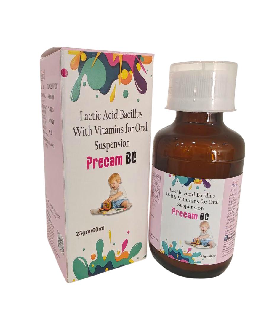 Precam-BC Dry Syrup — Lactic Acid Bacillus + B-Complex + Zinc per 5 ml from Trumac Healthcare PCD Pharma Franchise India