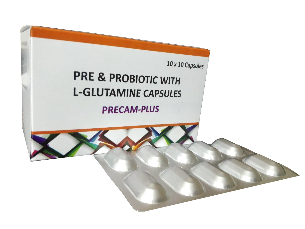 Precam-Plus Capsule — L-Glutamine 100 mg + Fructooligosaccharides + Probiotic Blend from Trumac Healthcare PCD Pharma Franchise India