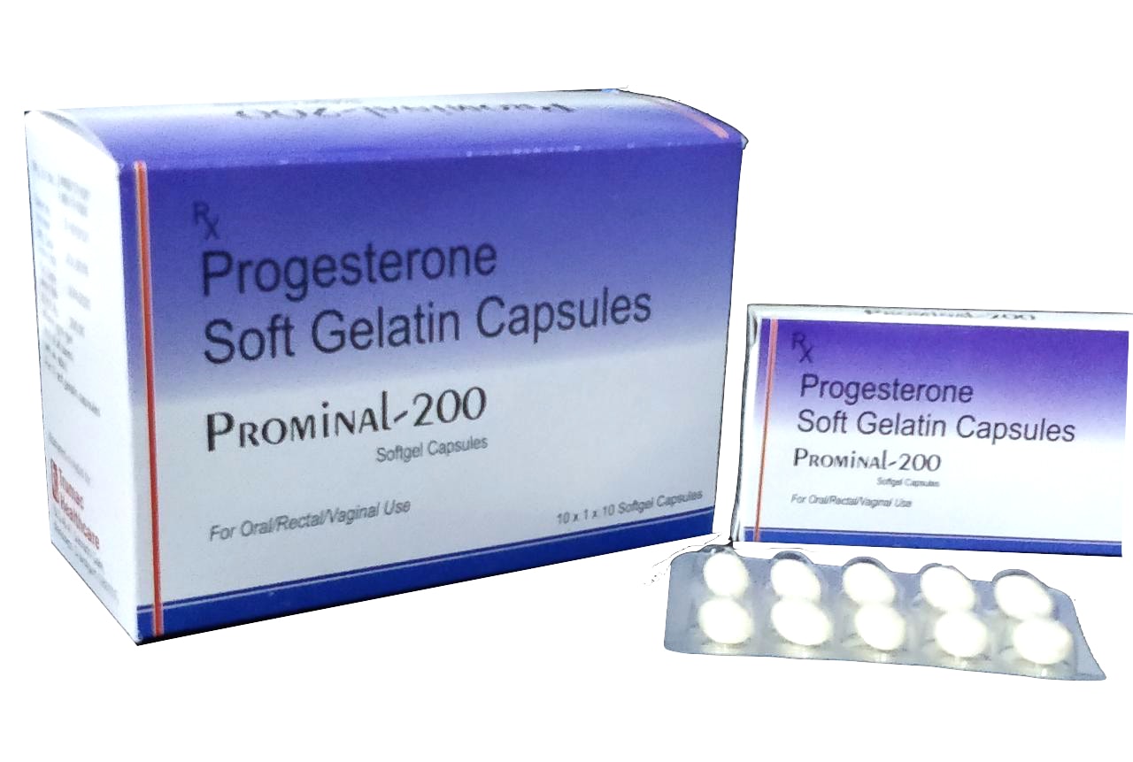 Prominal-200 Softgel — Natural Micronised Progesterone 200 mg from Trumac Healthcare PCD Pharma Franchise India