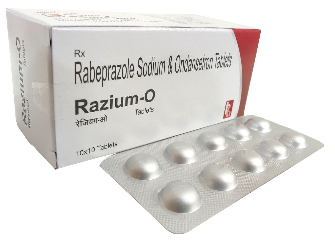 Razium-O Tablet — Rabeprazole 20 mg + Ondansetron 4 mg from Trumac Healthcare PCD Pharma Franchise India