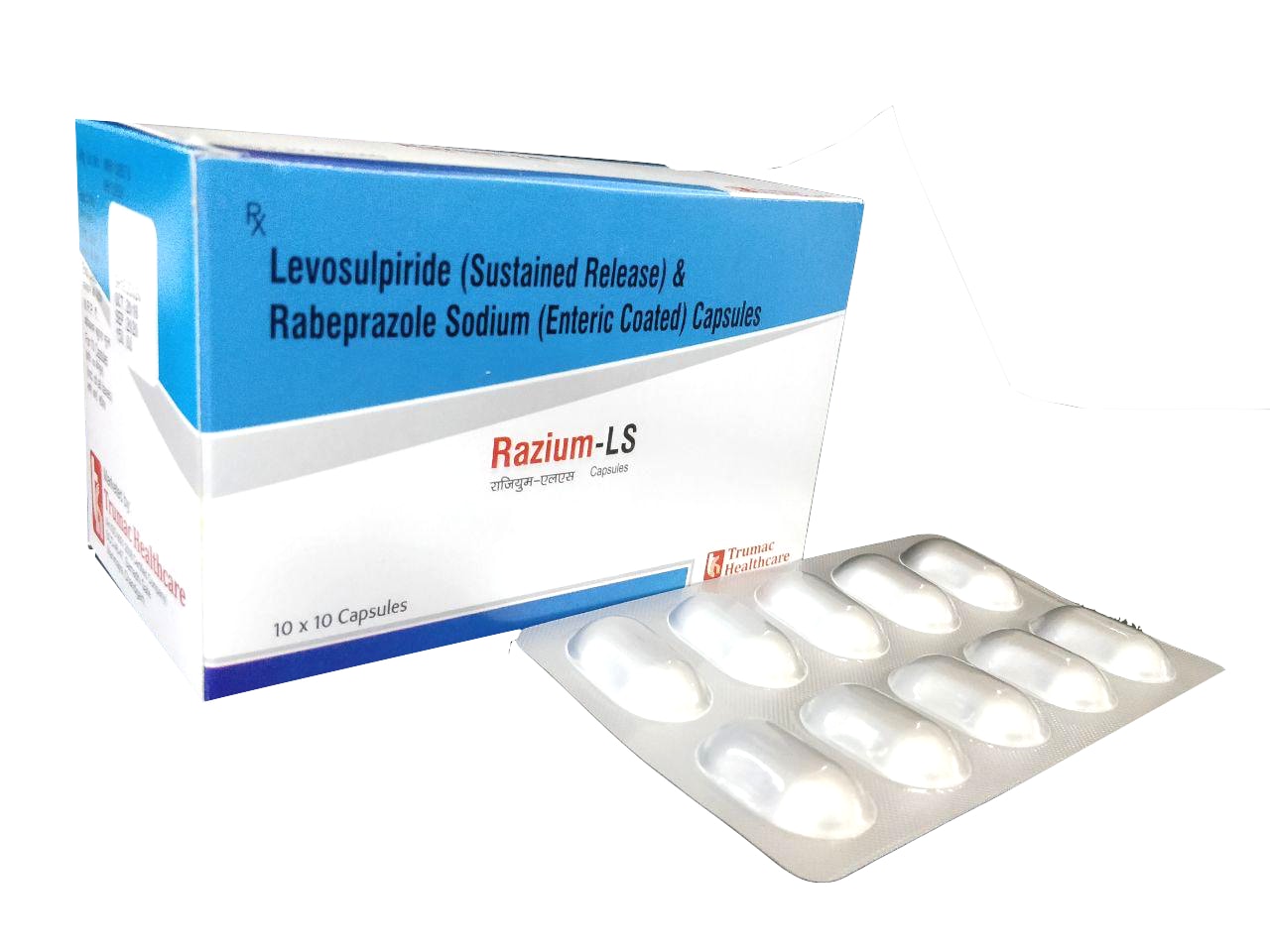 Razium-LS Capsule — Rabeprazole 20 mg + Levosulpiride 75 mg from Trumac Healthcare PCD Pharma Franchise India