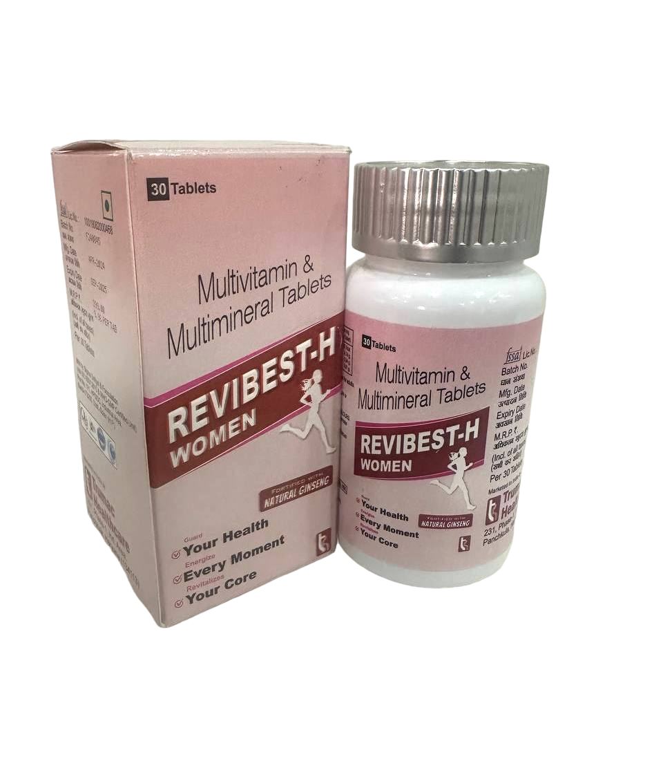 Revibest-H Women Tablet — Shatavari + Ashoka + Lodhra + Multivitamins (Women's Formula) from Trumac Healthcare PCD Pharma Franchise India