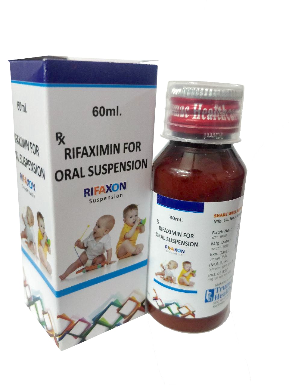 Rifaxon-100 Suspension — Rifaximin 100 mg per 5 ml from Trumac Healthcare PCD Pharma Franchise India