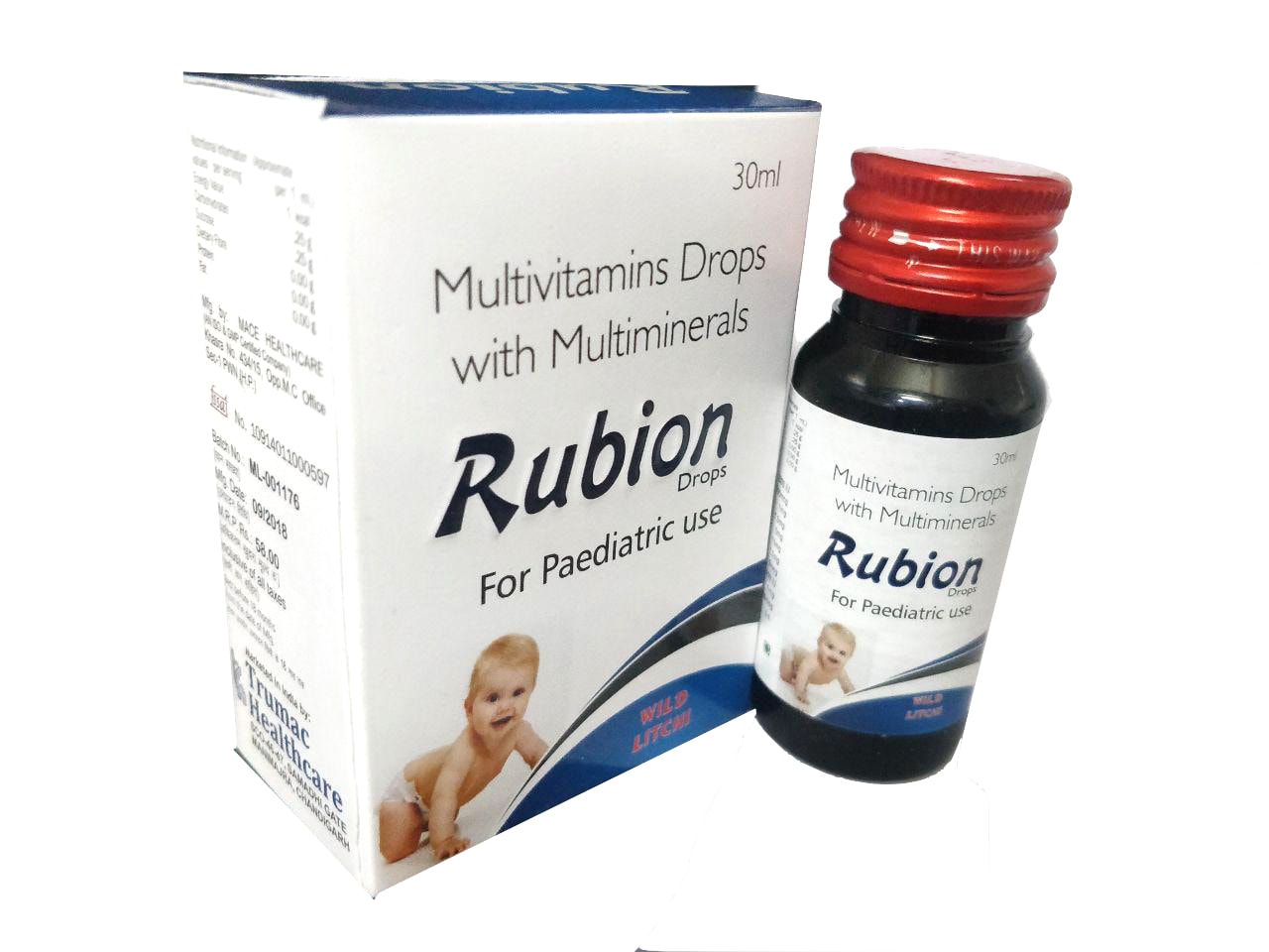 Rubion Drops — Multivitamin + Multimineral + Lysine + Antioxidants from Trumac Healthcare PCD Pharma Franchise India