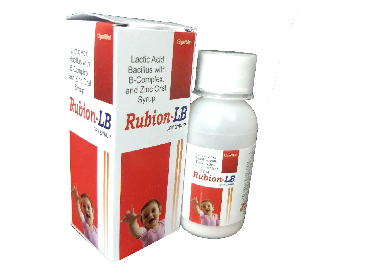 Rubion-LB Dry Syrup — Lactic Acid Bacillus + B-Complex + Zinc per 5 ml from Trumac Healthcare PCD Pharma Franchise India