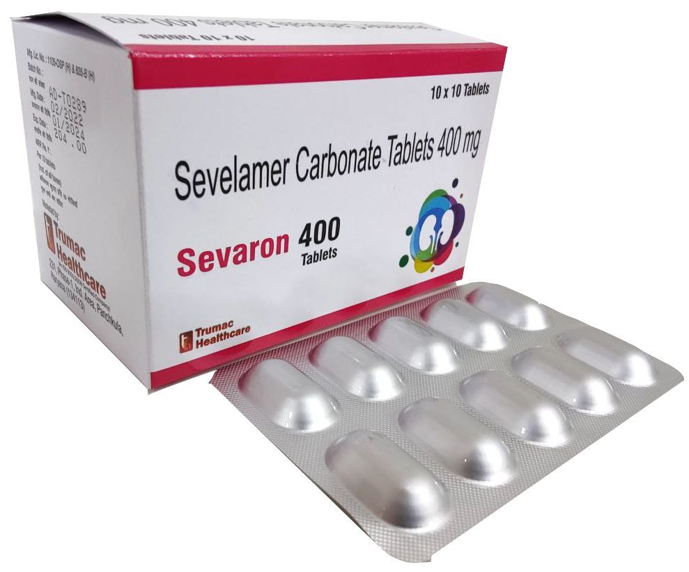 Sevaron-400 Tablet — Sevelamer Carbonate 400 mg from Trumac Healthcare PCD Pharma Franchise India