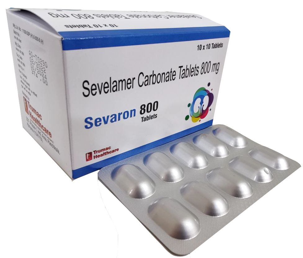 Sevaron-800 Tablet — Sevelamer Carbonate 800 mg from Trumac Healthcare PCD Pharma Franchise India