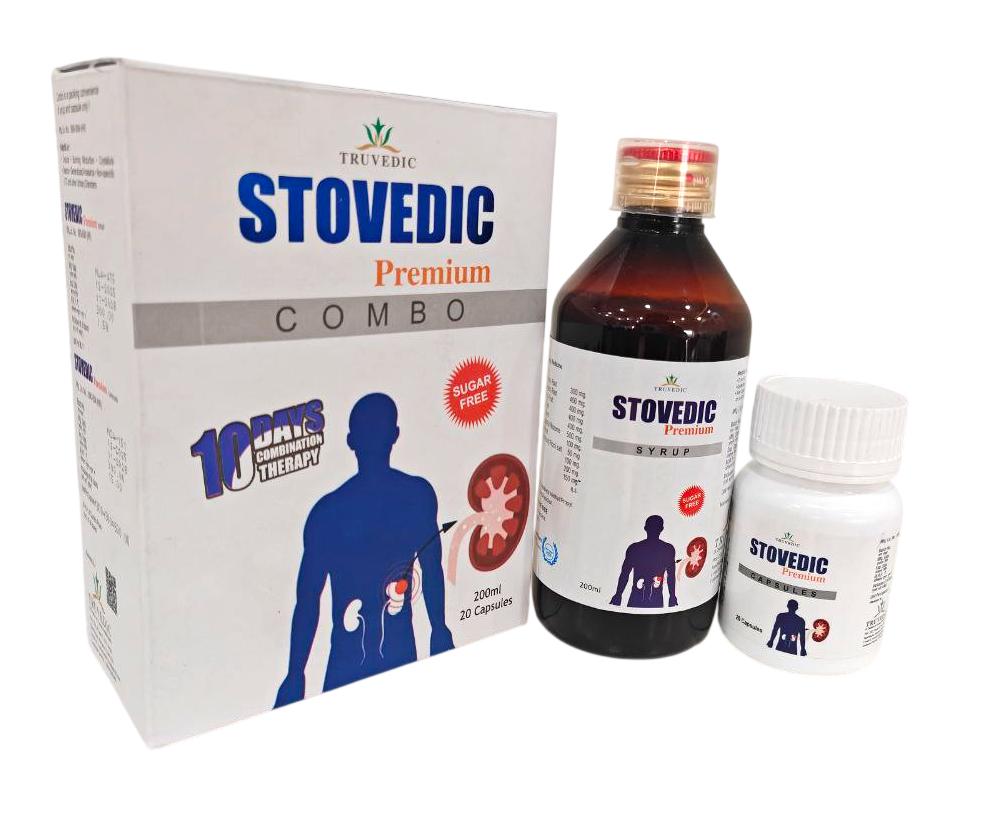 Stovedic Premium Combo — Cystone-like Ayurvedic Blend (Shilapushpa, Pasanabheda, Punarnava) from Trumac Healthcare PCD Pharma Franchise India