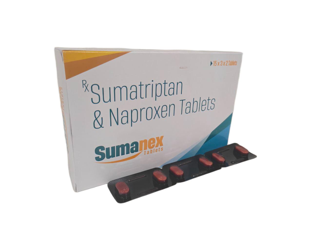 Sumatriptan (85 mg) + Naproxen (500 mg) Tablet — manufactured by Trumac Healthcare