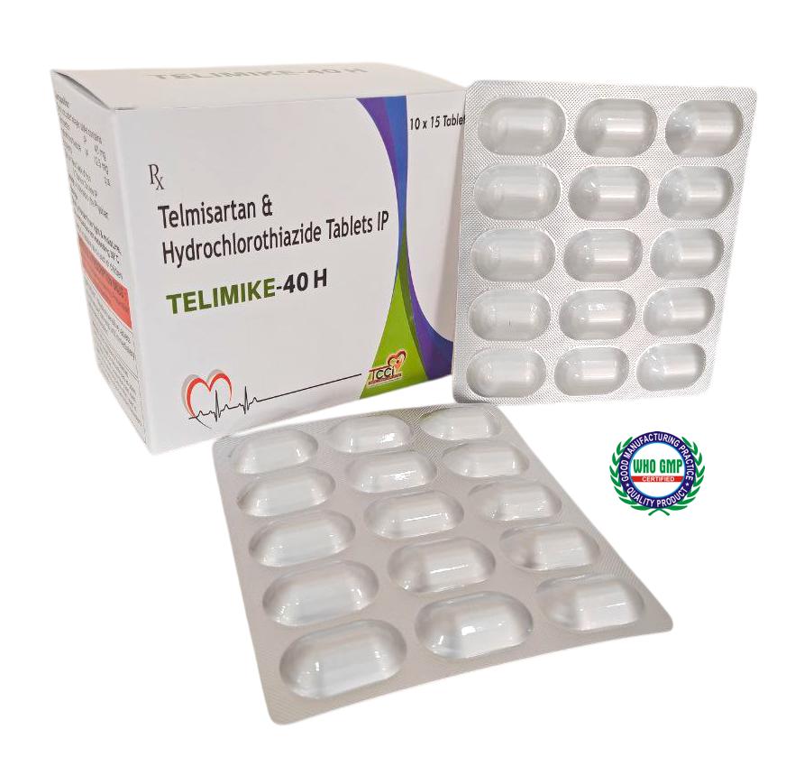 Telimike-40 H Tablet — Telmisartan 40 mg + Hydrochlorothiazide 12.5 mg from Trumac Healthcare PCD Pharma Franchise India