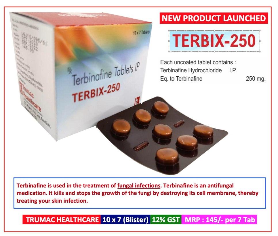 Terbinafine 250 mg Tablet — manufactured by Trumac Healthcare