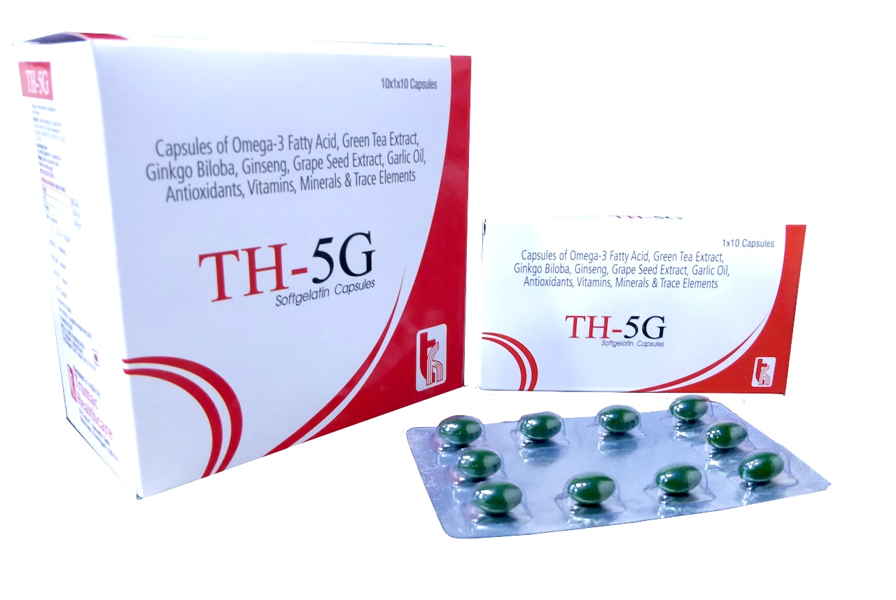 TH-5G Softgel — Green Tea Extract + Ginseng Extract + Multivitamins + Antioxidants from Trumac Healthcare PCD Pharma Franchise India