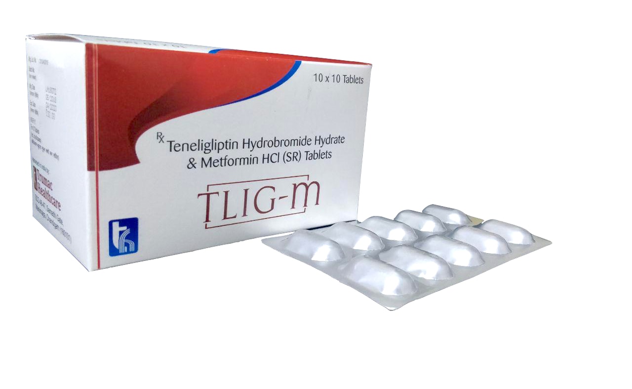 Tlig-M Tablet — Teneligliptin 20 mg + Metformin 500 mg from Trumac Healthcare PCD Pharma Franchise India