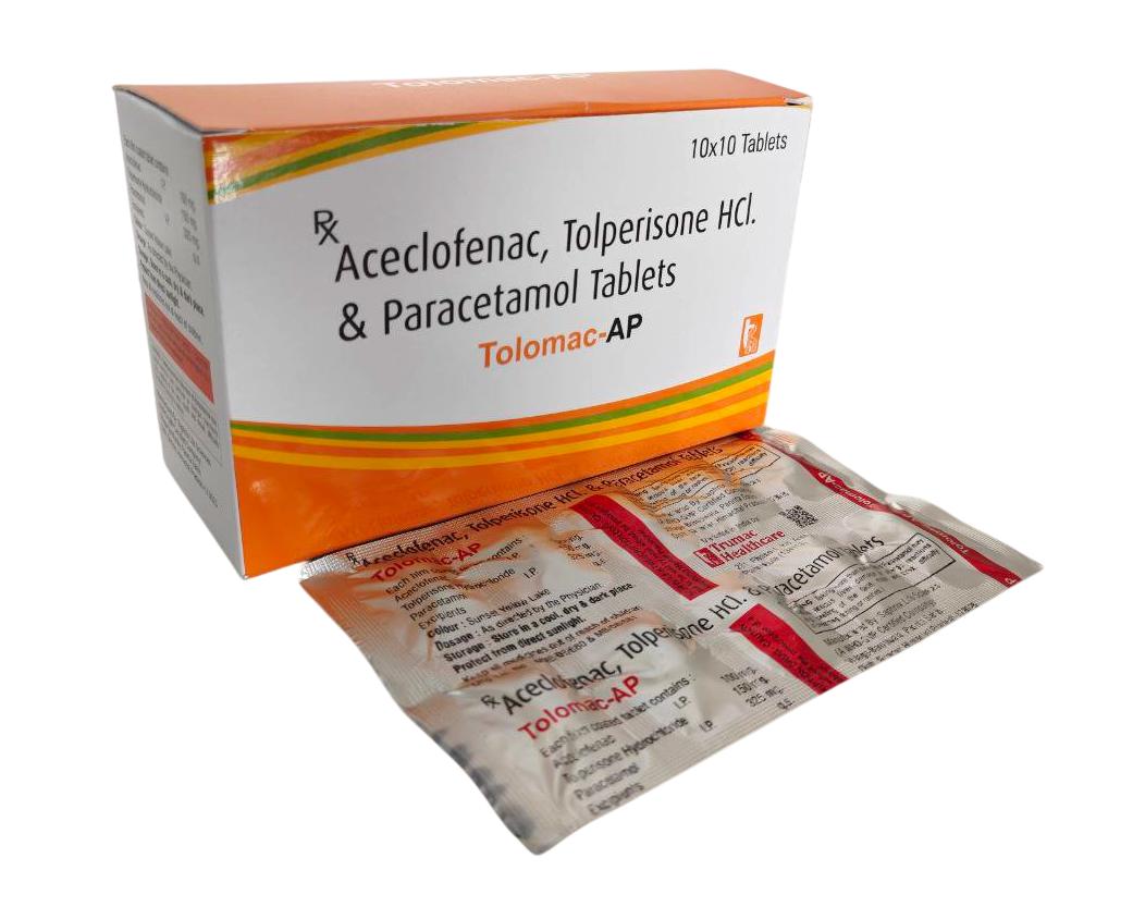 Tolperisone 150 mg + Paracetamol 325 mg + Aceclofenac 100 mg Tablet — manufactured by Trumac Healthcare