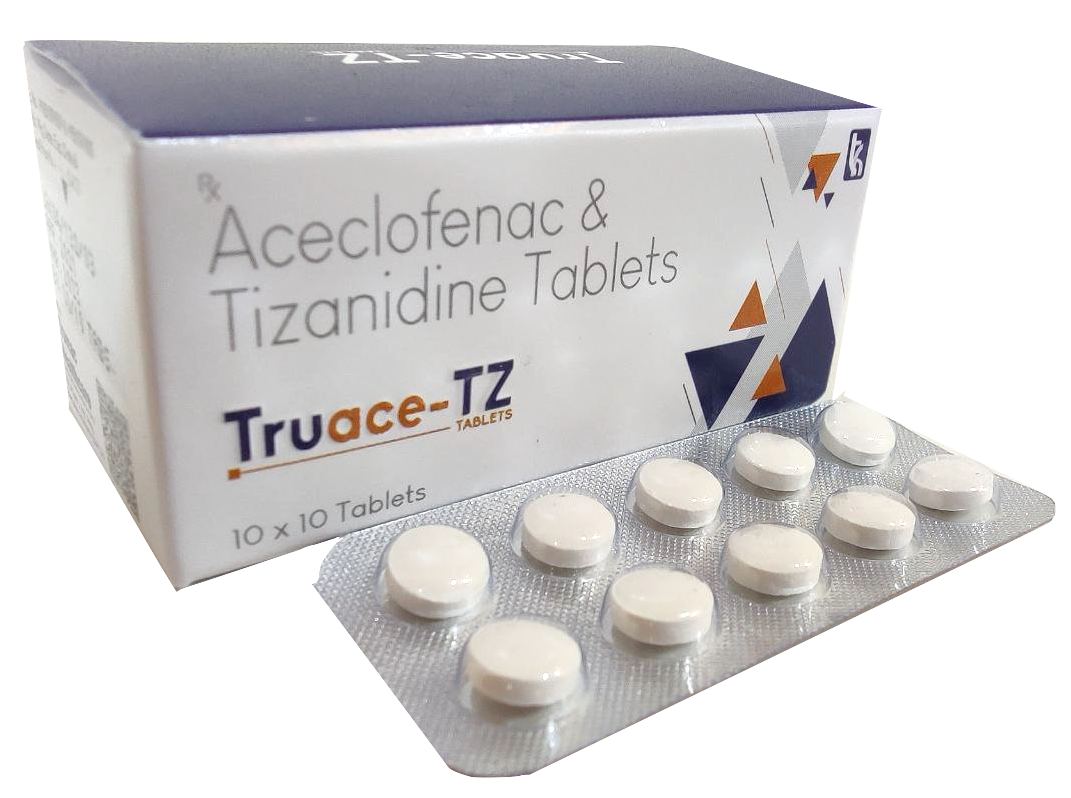 Aceclofenac 100 mg + Tizanidine 2 mg Tablet — manufactured by Trumac Healthcare