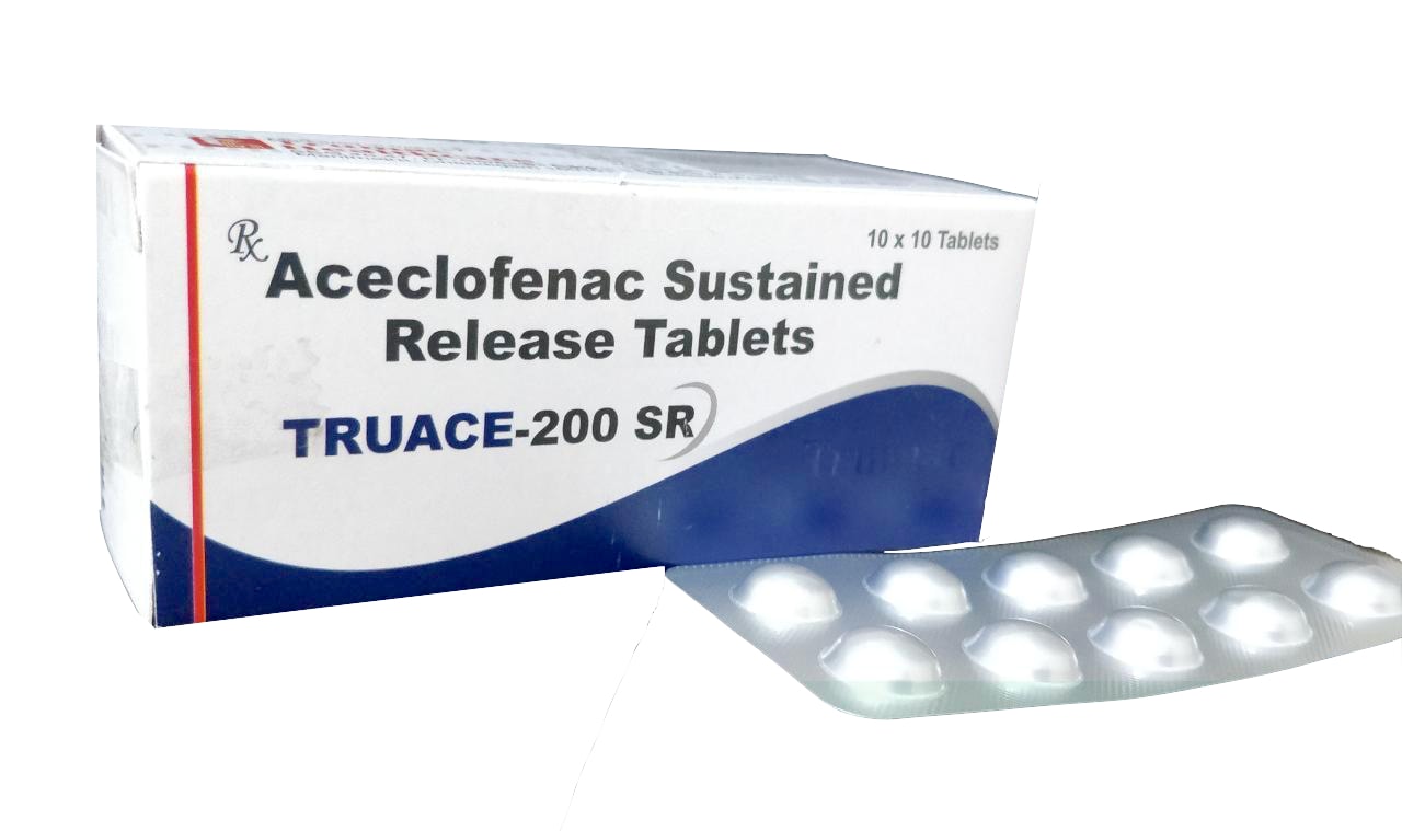Truace-200 SR Tablet — Aceclofenac 200 mg (Sustained Release) from Trumac Healthcare PCD Pharma Franchise India