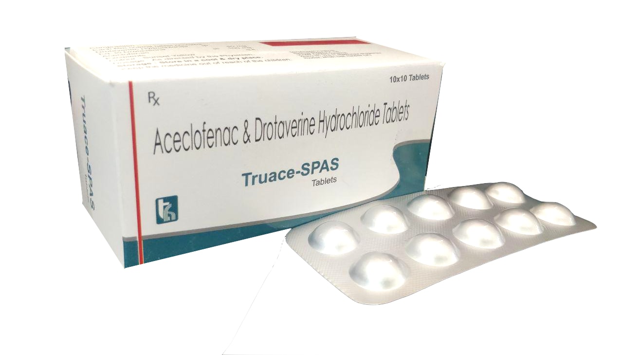 Aceclofenac 100 mg + Drotaverine 80 mg Tablet — manufactured by Trumac Healthcare