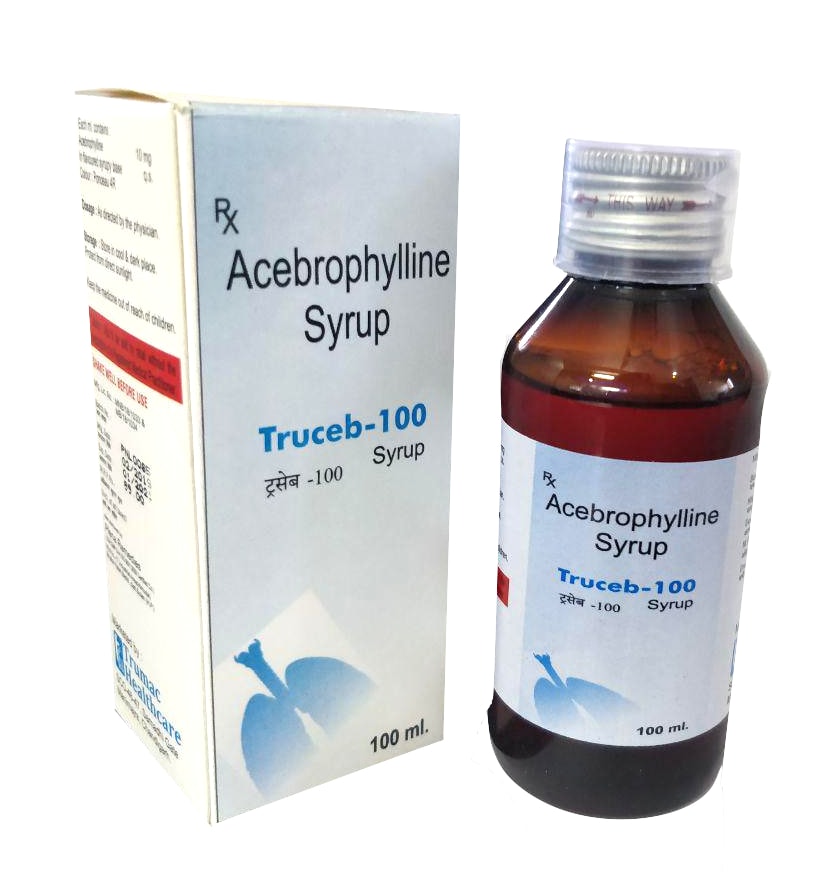 Truceb-100 Syrup — Acebrophylline 10 mg per ml from Trumac Healthcare PCD Pharma Franchise India